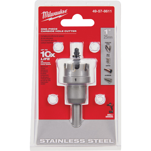 Scies-cloches au carbure monobloc, 1", Profondeur de la coupe de 3/16" Industrial Sales