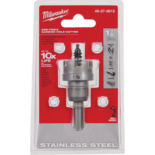 Scies-cloches au carbure monobloc, 1-1/8", Profondeur de la coupe de 3/16" Industrial Sales