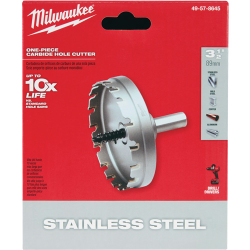 Scies-cloches au carbure monobloc, 3-1/2", Profondeur de la coupe de 3/16" Industrial Sales