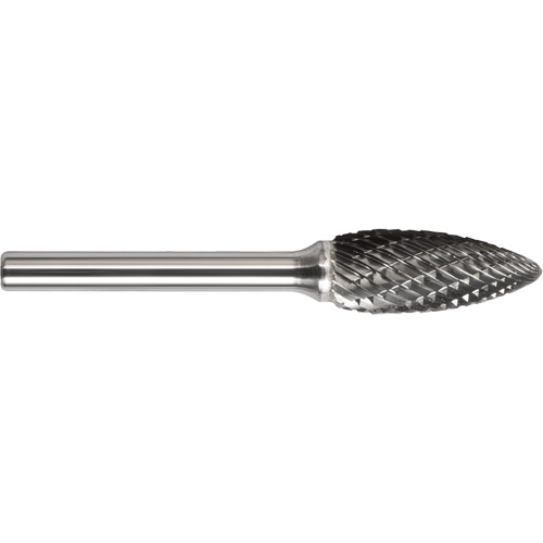DRILLCO Magnum Double Cut Solid Carbide Burr, SF-1, 1/4" Dia., 5/8" Depth of Cut Industrial Sales