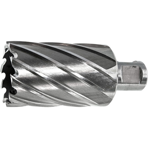 Fraise annulaire DRILLCO, Diam&egrave;tre de 7/16", Acier rapide, Profondeur de la coupe de 1", Tige 3/4" Industrial Sales
