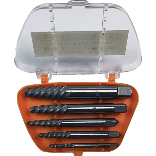 Jeu d'extracteurs de vis avec forets DRILLCO, Carbure, 5 Morcea Industrial Sales