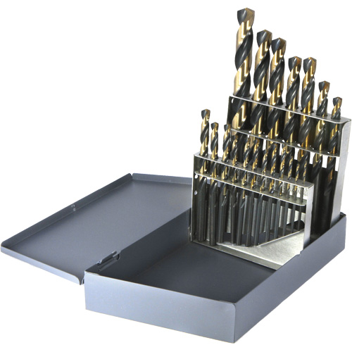 DRILLCO Metric Jobber Length Drill Bit Set, 19 Pieces, High Speed Steel Industrial Sales
