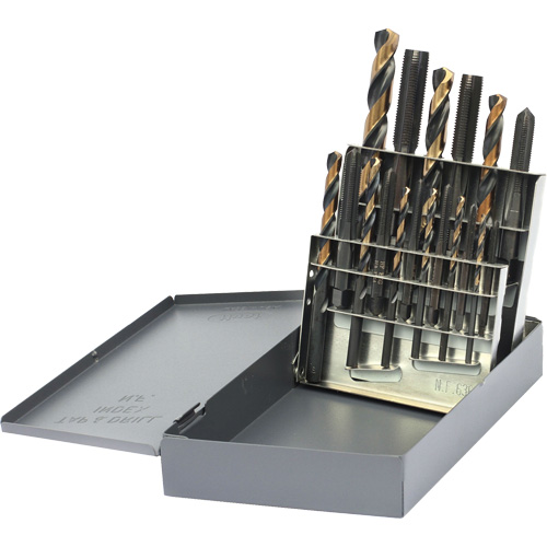 Jeu de tarauds & forets DRILLCO, 18 morcea Industrial Sales