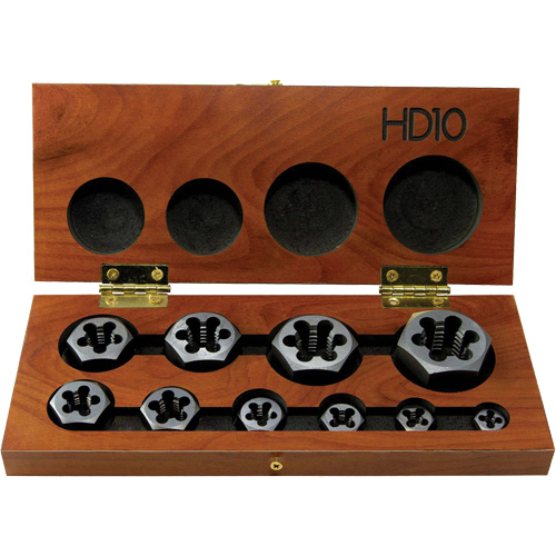 DRILLCO Hex Threading Die Set, 10 Pieces Industrial Sales