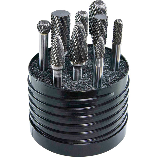 Jeu d'al&eacute;soirs au carbure plein &agrave; simple coupe Magnum SET 1 DRILLCO, 8 morcea Industrial Sales