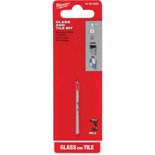 Foret pour verre et carreaux, 1/8", Carbure Industrial Sales