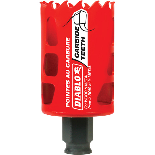 Wood & Metal Hole Saw, 1-3/4", 2-3/8" Depth of Cut, Carbide Industrial Sales