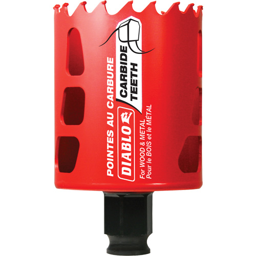 Scie cloche pour bois et m&eacute;tal, 2-1/4", Profondeur de la coupe 2-3/8", Carbure Industrial Sales