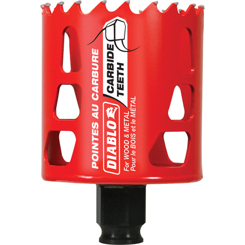 Scie cloche pour bois et m&eacute;tal, 2-3/8", Profondeur de la coupe 2-3/8", Carbure Industrial Sales