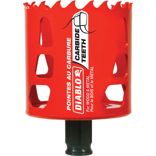 Scie cloche pour bois et m&eacute;tal, 2-9/16", Profondeur de la coupe 2-3/8", Carbure Industrial Sales