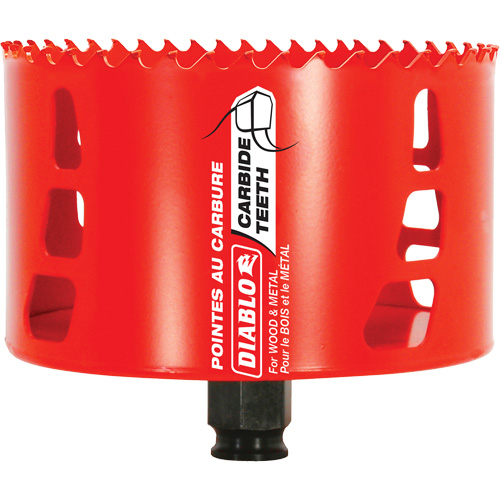 Scie cloche pour bois et m&eacute;tal, 4-1/4", Profondeur de la coupe 2-3/8", Carbure Industrial Sales