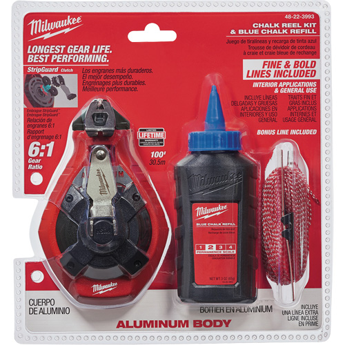 Trousse de cordeau &agrave; craie avec ligne en prime Industrial Sales