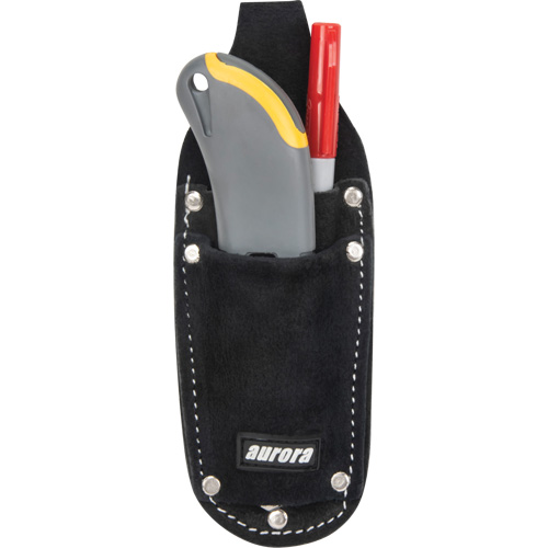 Utility Pouch, Knife Holder, Leather, 3 Pockets Industrial Sales