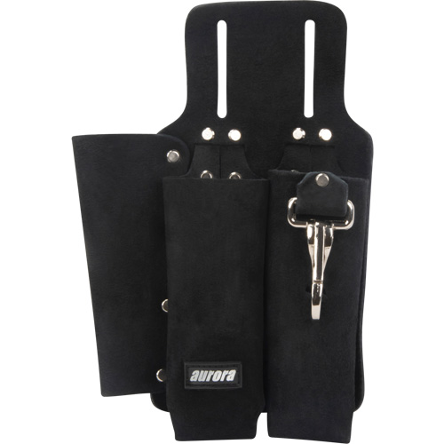 Lineman's Tool Pouch, Multiple Tool Holder, Leather, 3 Pockets Industrial Sales