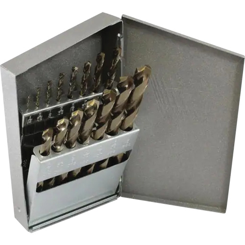 Triumph&reg; MRO Plus&reg; Jobber Length Drill Bit Set, 21 Pieces, High Speed Steel Industrial Sales