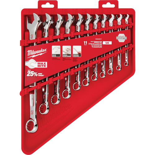 SAE Wrench Set, Combination, 11 Pieces, Imperial Industrial Sales
