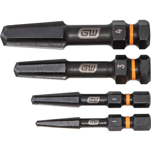 Jeu d'extracteur de vis Bolt Biter, Acier rapide, 4 Morceaux Industrial Sales