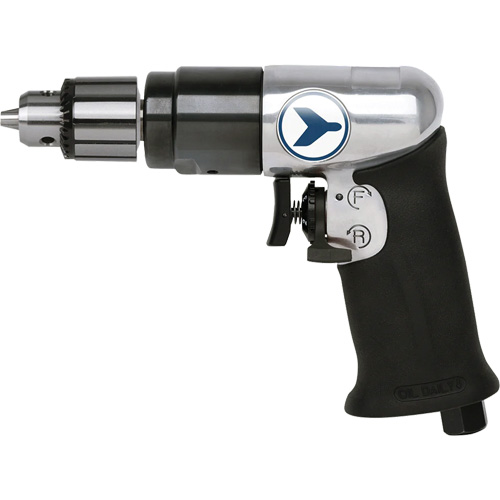 AD38VSRK Variable Speed Air Drill, 6 CFM, 1/4" NPT, 82 dBA, 3/8" Chuck, Keyed Industrial Sales