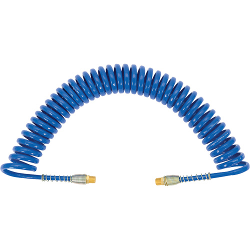 APUB-1425 Tuyau d'air en serpentin avec raccords pivotants et ressort de protection, Air, 1/4" DI x 25' lo, Polyur&eacute;thane Industrial Sales