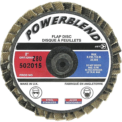 PowerBlend Roll-On Flap Disc, 2" x Type R, Z80 Grit Industrial Sales