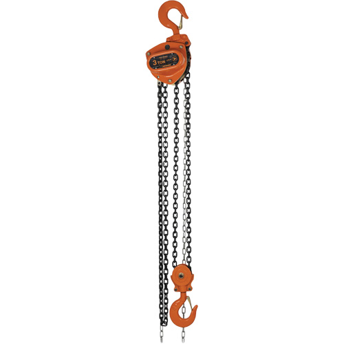 Palans &agrave; chaîne de s&eacute;rie KCH, Lev&eacute;e 10', Cabacit&eacute; 6600 lb (3 tonnes), Chaîne en Acier alli&eacute; Industrial Sales