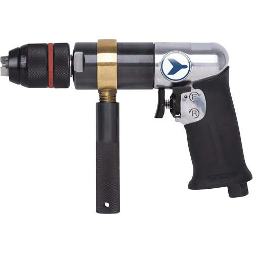 AD12VSR Perceuse pneumatique &agrave; vitesse variable, 6 pi³/min, 1/4" NPT, 1/2" mandrin, Sans cl&eacute; Industrial Sales