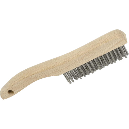 4SHSS Brosse &agrave; r&eacute;curer manuelle, Acier inoxydable, 4 x 16 rangs de fils, Longueur 10" Industrial Sales