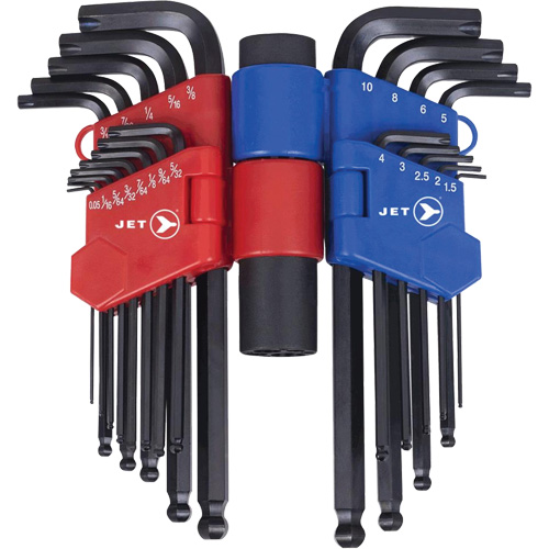 JHHK-22 Hextractor Hex Key Wrench Sets, 22 Pcs., Metric & Imperial Industrial Sales
