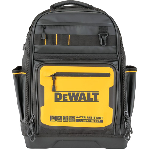 PRO Backpack, 13-3/4" L x 7-3/4" W, Black/Yellow Industrial Sales
