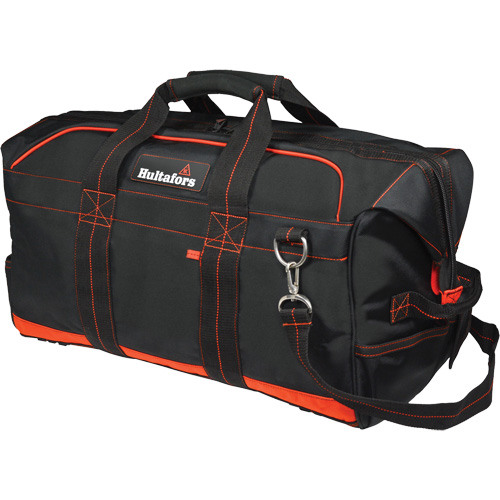 24" Pro Contractor's Gear Bag, Ballistic Polyester, Black/Red Industrial Sales