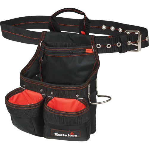 Sac &agrave; clous et outils de charpentier, Polyester balistique, Noir Industrial Sales