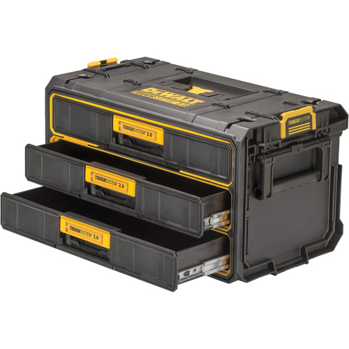 ToughSystem&reg; 2.0 Three-Drawer Unit, 21-4/5" x 12-3/10" x 12-3/5", Black/Yellow Industrial Sales