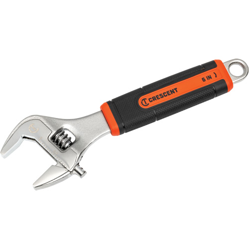 Adjustable Wrench, 6" L, 26 mm/1-4/5" Max Width, Chrome/Polished Industrial Sales