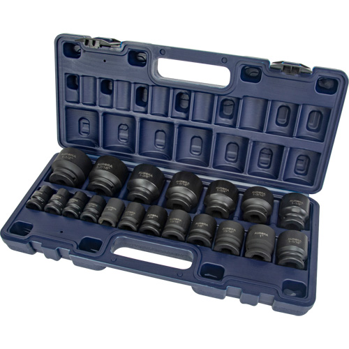 Jeu de douilles SAE, 19 Mcx, Chocs, Prise de 1/2" Industrial Sales