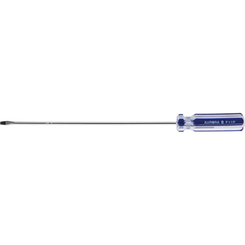 Tournevis &agrave; fente bleu transparent avec bandes, Tige de 1/8", Ronde, Prise en Plastique Industrial Sales