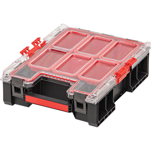 Organisateur moyen haut avec bacs Arx, 10-2/5" x 14-3/10" x 4-1/5", Noir Industrial Sales