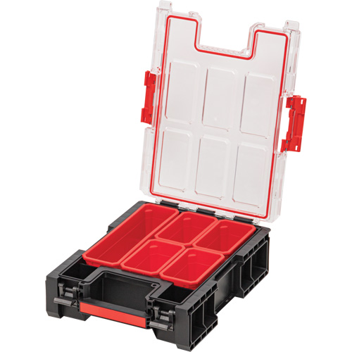Organisateur moyen haut avec bacs Arx, 10-2/5" x 14-3/10" x 4-1/5", Noir Industrial Sales