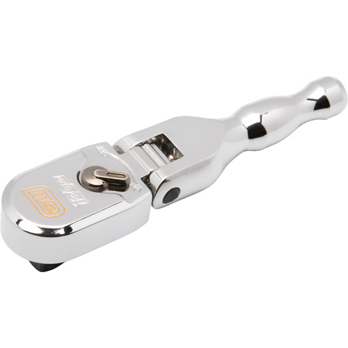 120XP Full Polish Chrome Stubby Flex Head Teardrop Ratchet Industrial Sales