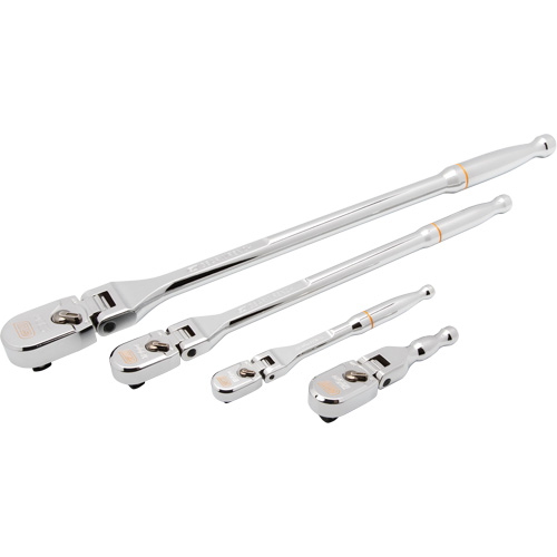 Ensemble de rochet &agrave; t&ecirc;te en goutte et manche enti&egrave;rement poli avec prises 1/4", 3/8" & 1/2" 120XP Industrial Sales