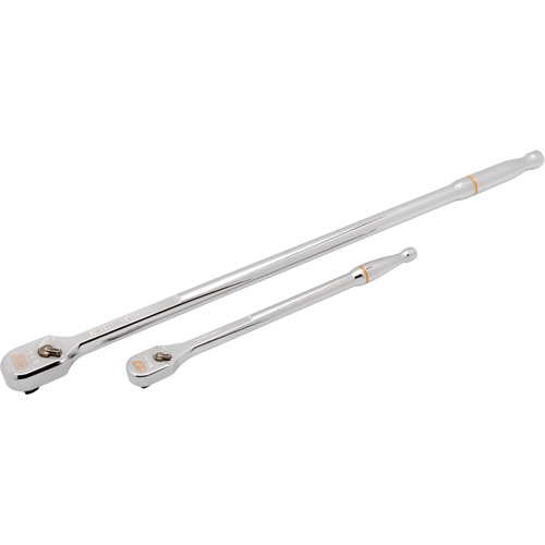 Ensemble de rochet &agrave; t&ecirc;te en goutte enti&egrave;rement polie et manche flexible extra long avec prises  1/4" & 3/8" 120XP Industrial Sales