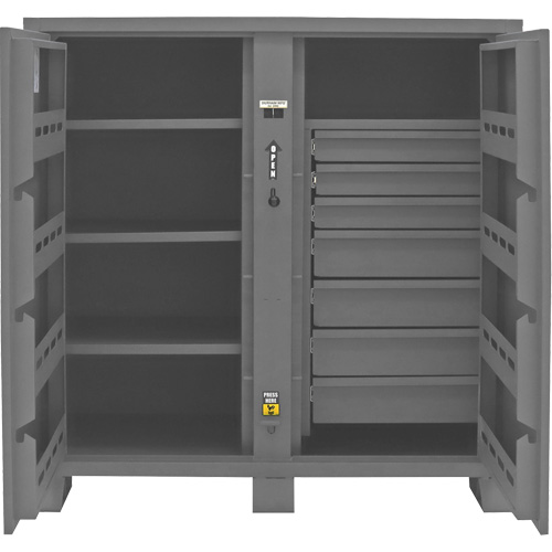 Jobsite Storage Cabinet, Steel, 59 Cubic Feet, Grey Industrial Sales