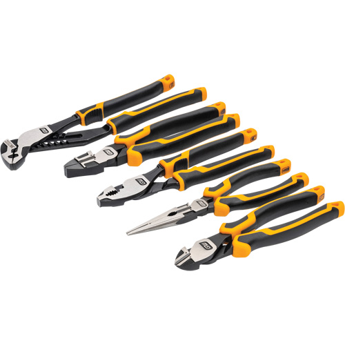 PITBULL Cushion Grip Pliers Set in Foam Storage Tray, 5 Pieces Industrial Sales