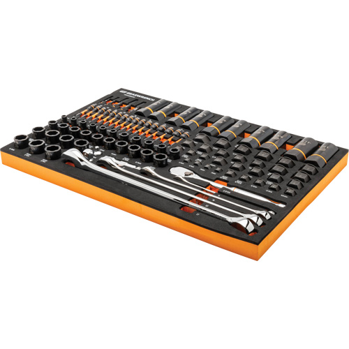 Jeu d'outils pour m&eacute;canicien Bolt Biter dans un plateau de rangement en mousse 97 mcx Industrial Sales