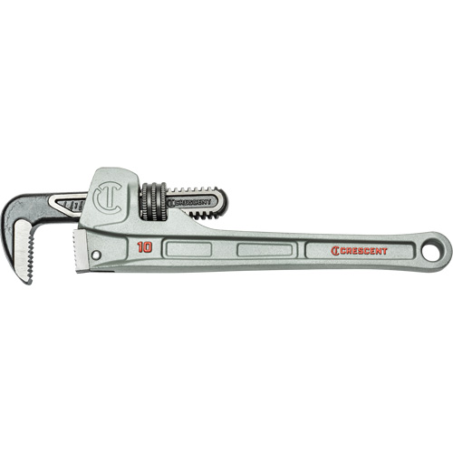 Slim Jaw Pipe Wrench, 1-9/10" Jaw Capacity, 10" Long, Powder Coated Finish, None Handle Industrial Sales