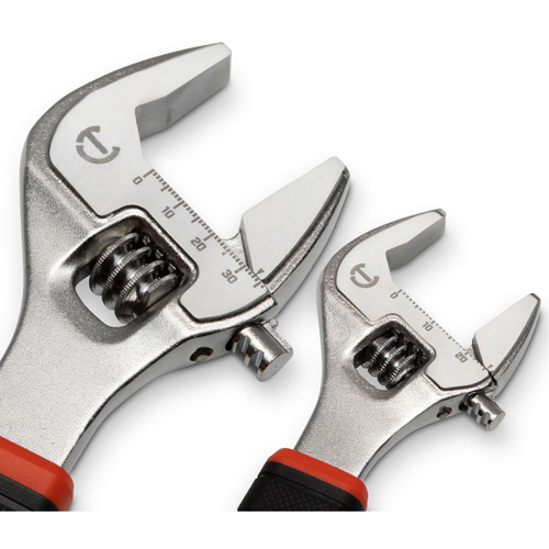 Quick-Fit-Jaw Adjustable Wrench Set, Adjustable, 2 Pieces, Imperial and Metric Industrial Sales