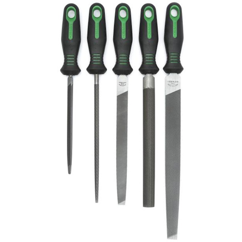 Jeu anniversaire de limes avec manches ergonomiques, 5 pi&egrave;ces Industrial Sales