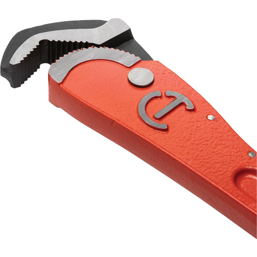 Self-Adjusting Pipe Wrench, 1-1/2" Jaw Capacity, 12" Long, Powder Coated Finish, Non-Ergonomic Handle Industrial Sales