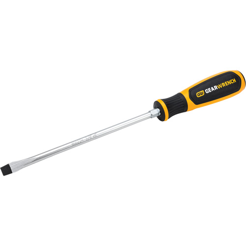 Slotted Dual Material Screwdriver, 3/8", 13-1/10" L, Plastic Handle Industrial Sales