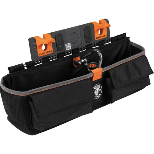 Bucket Work CentreS-Hook Large Pouch Module, Nylon, 3 Pockets, Black/Orange Industrial Sales